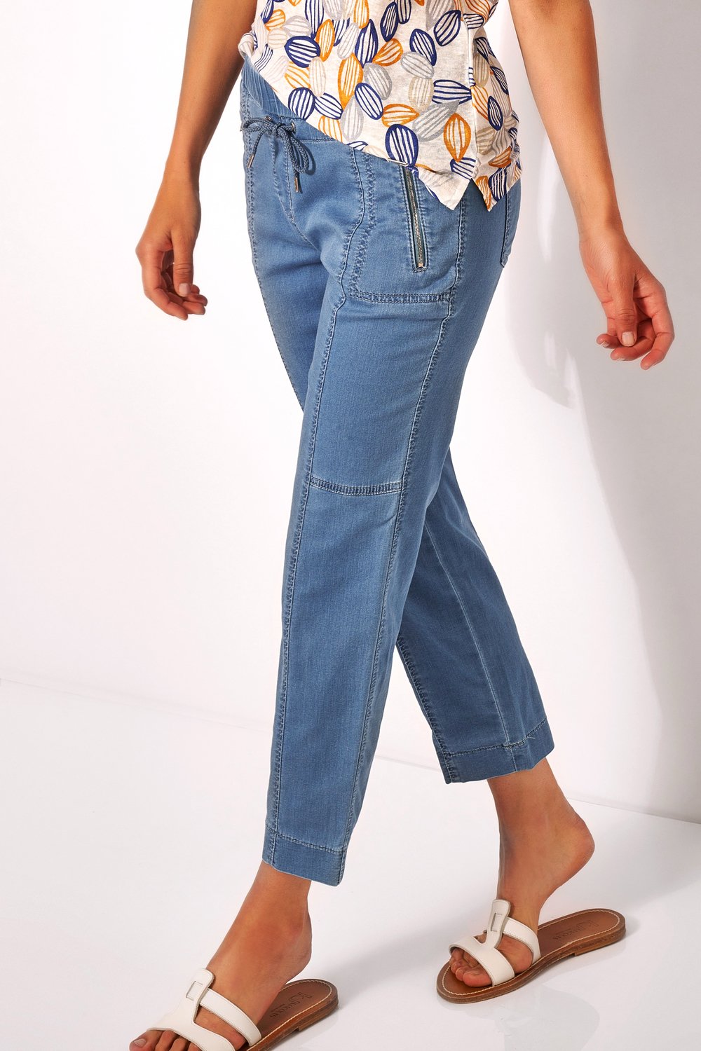 Sue Jogpants 7/8 53 Blue Bleached