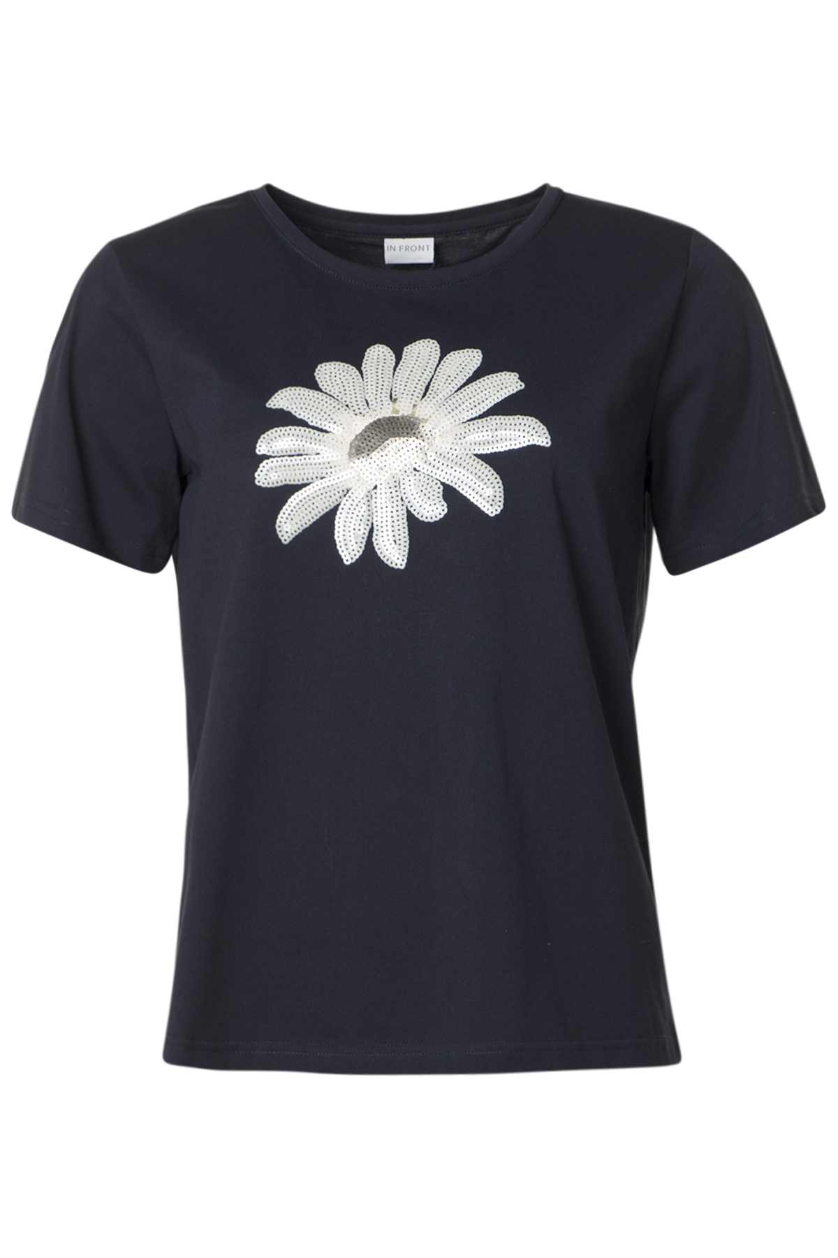 In Front Robin T-shirt Flower 591 Navy