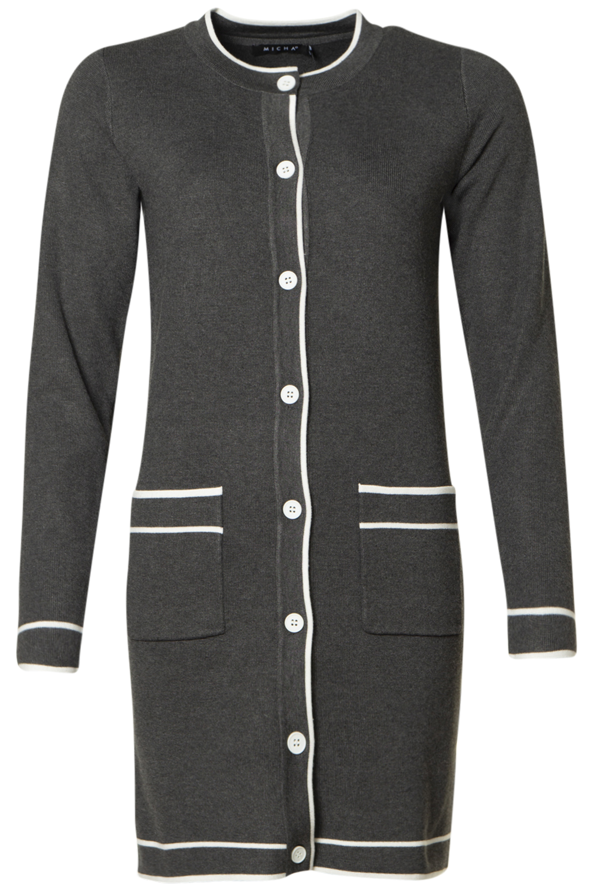 Micha Långkofta Qingdao 52155 Grey/Offwhite, fram