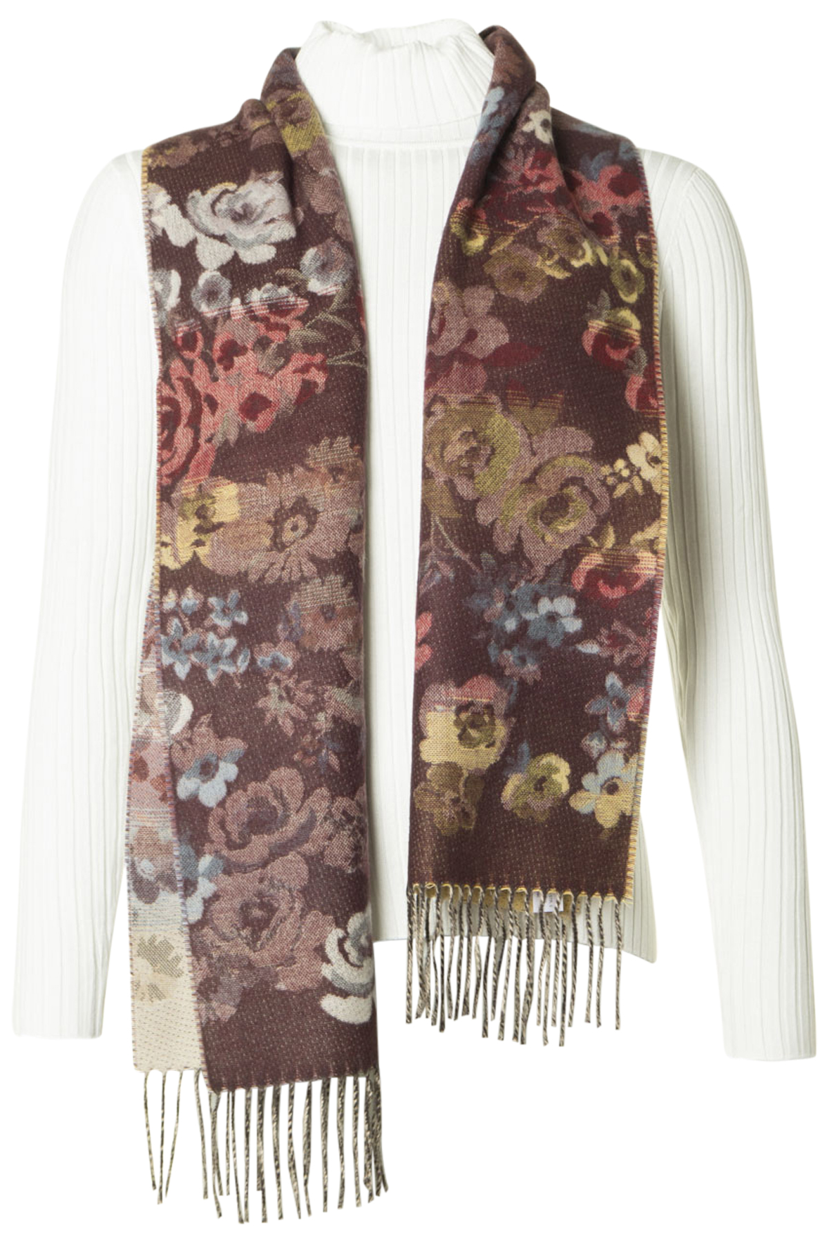 Clarina CashminkSjal Rosen 390 Burgundy