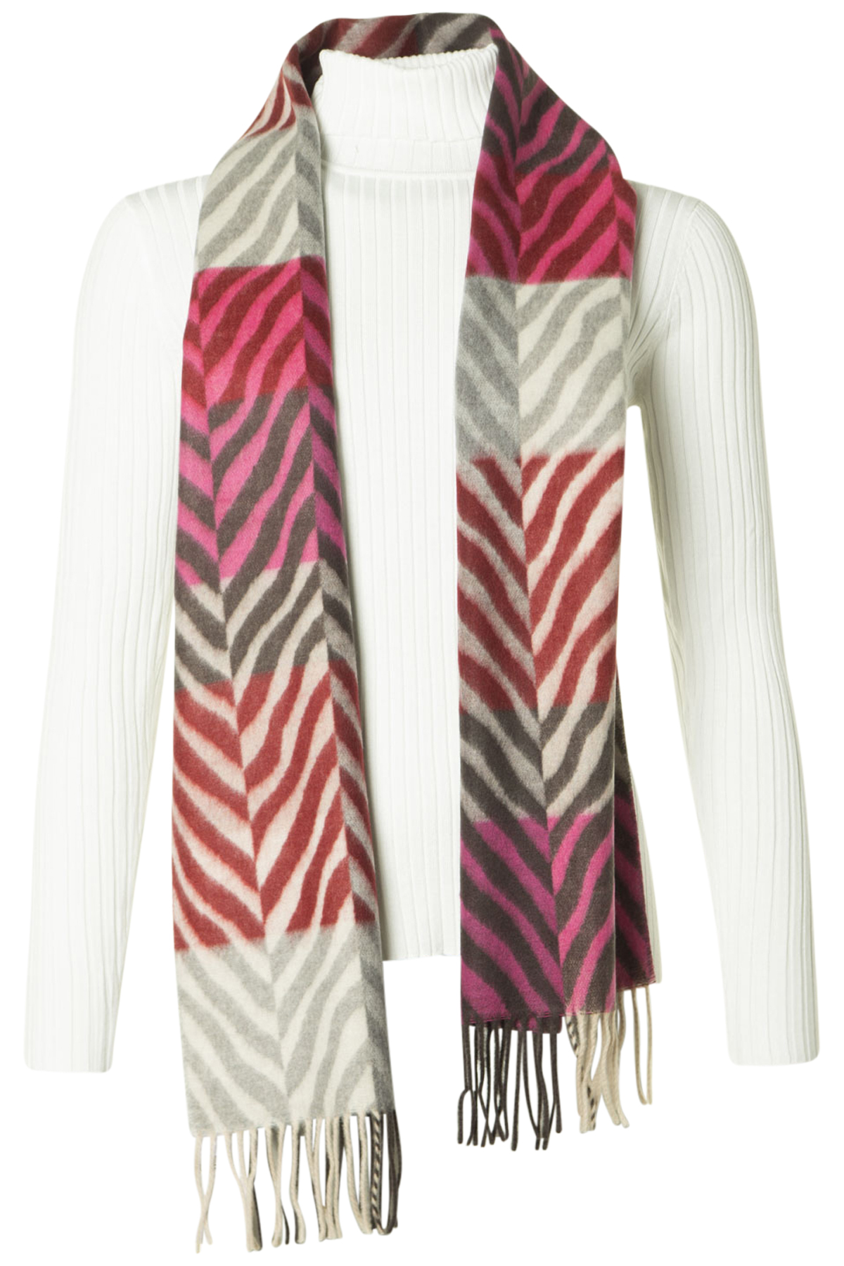 Clarina CashminkSjal Welle 450 Pink/Wine