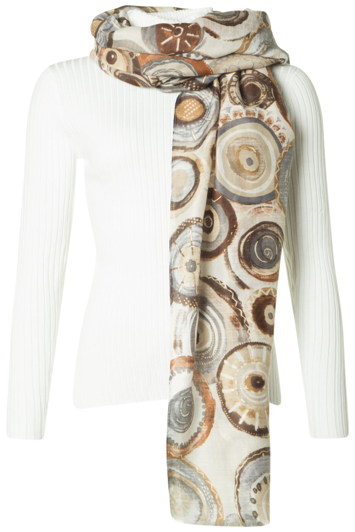 Clarina Sjal Morgenrot 200 Beige, fram