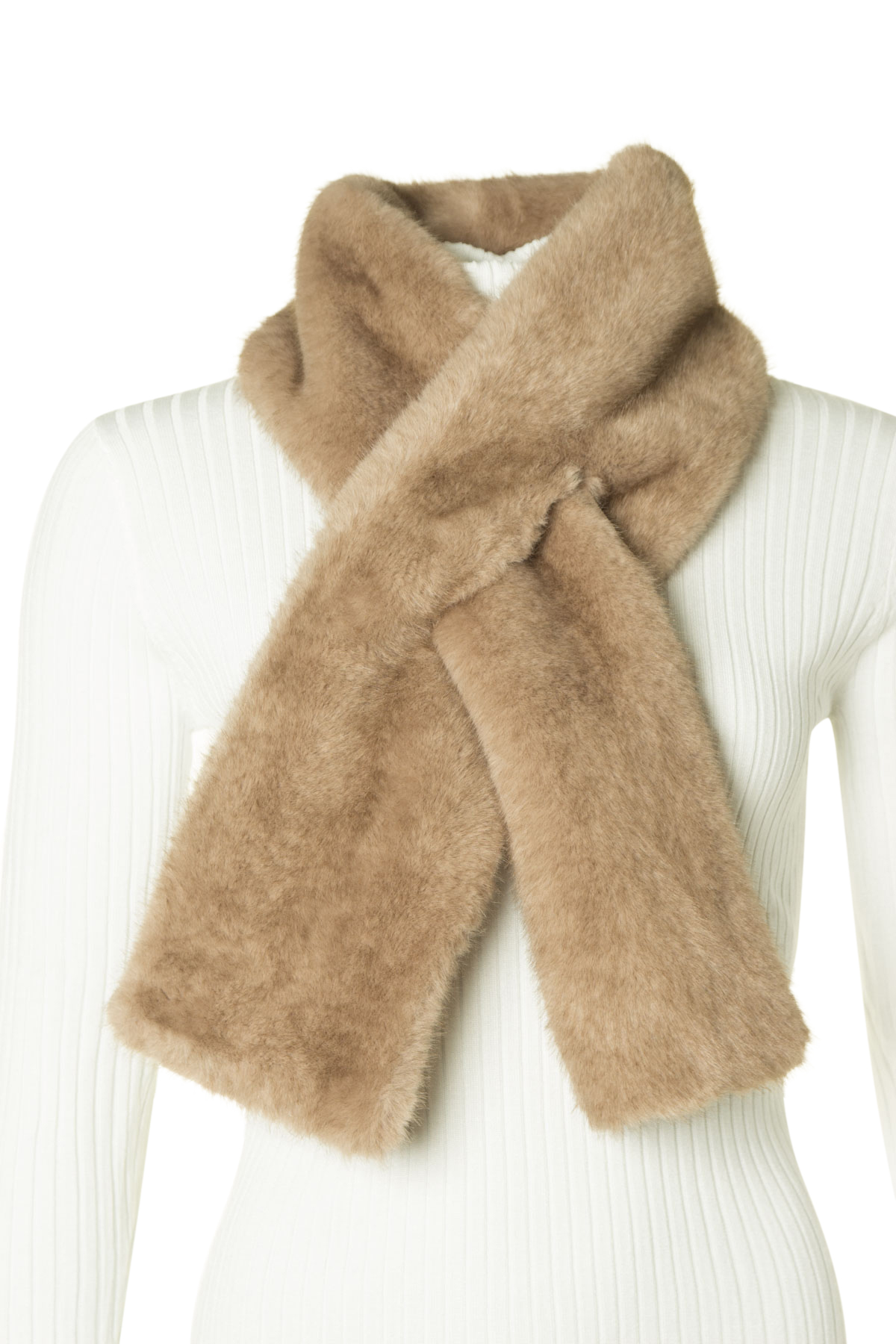 Micha FauxFur Sjal Lhasa 7761 Camel