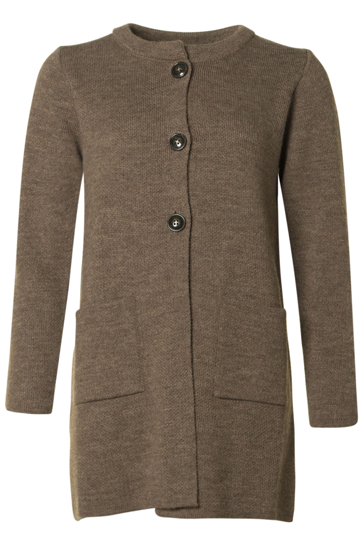 Skovhuus Långkofta Emmy 6064 Tobacco Brown, fram