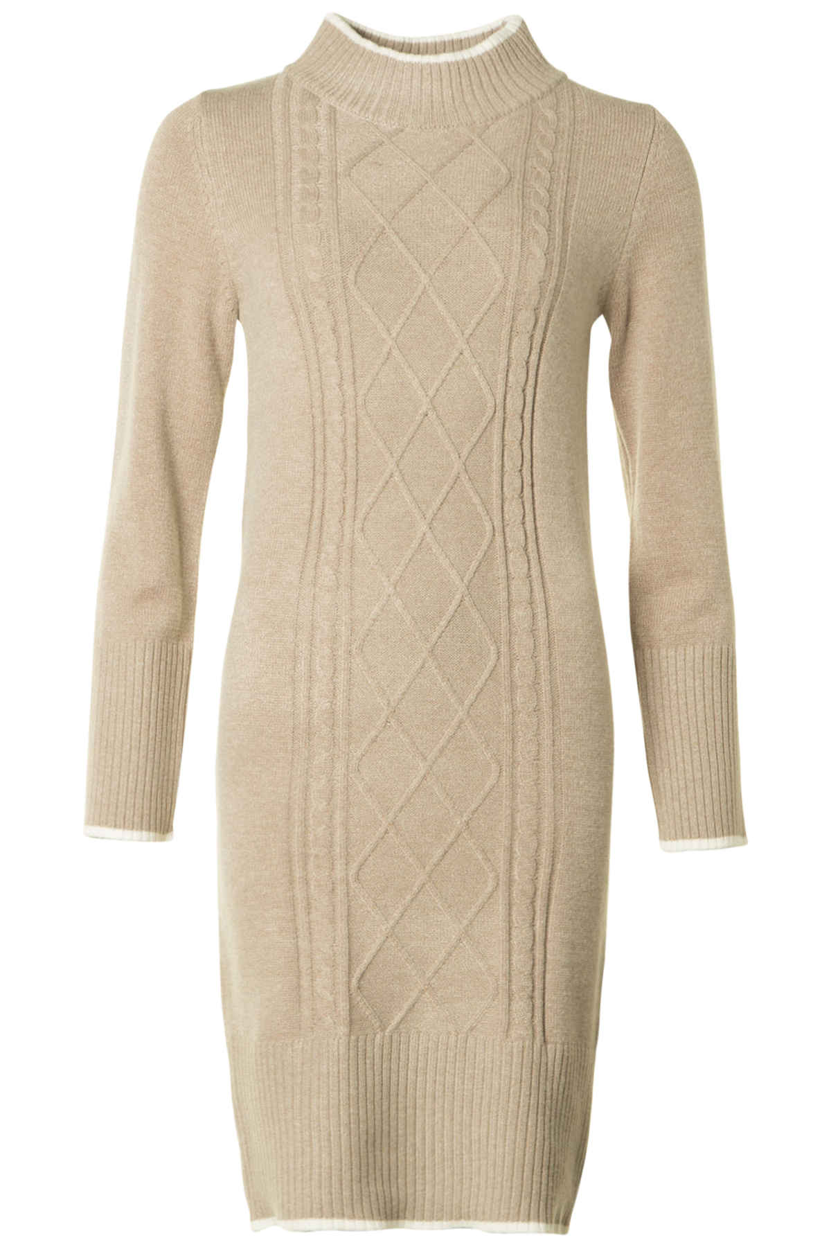 Micha Poloklänning Dalian 18462 Camel/Offwhite, fram