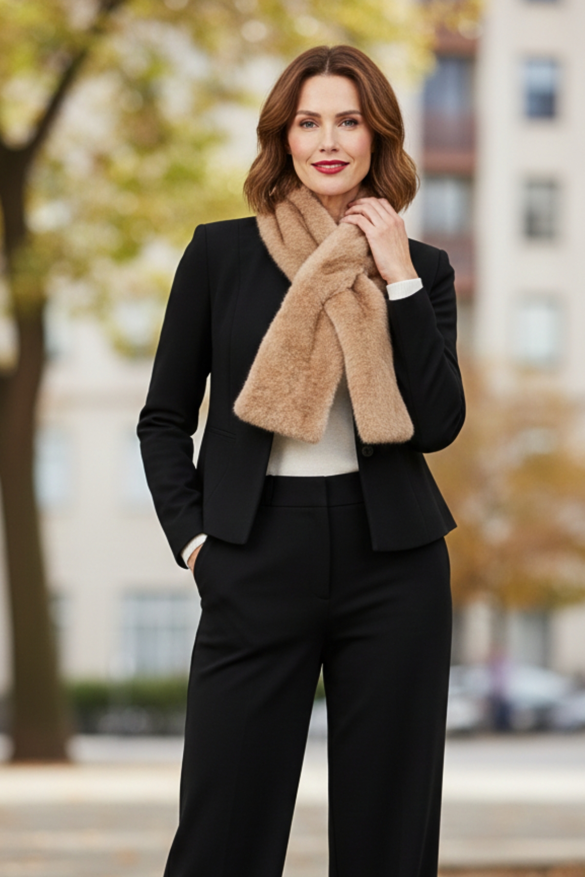 Micha FauxFur Sjal Lhasa