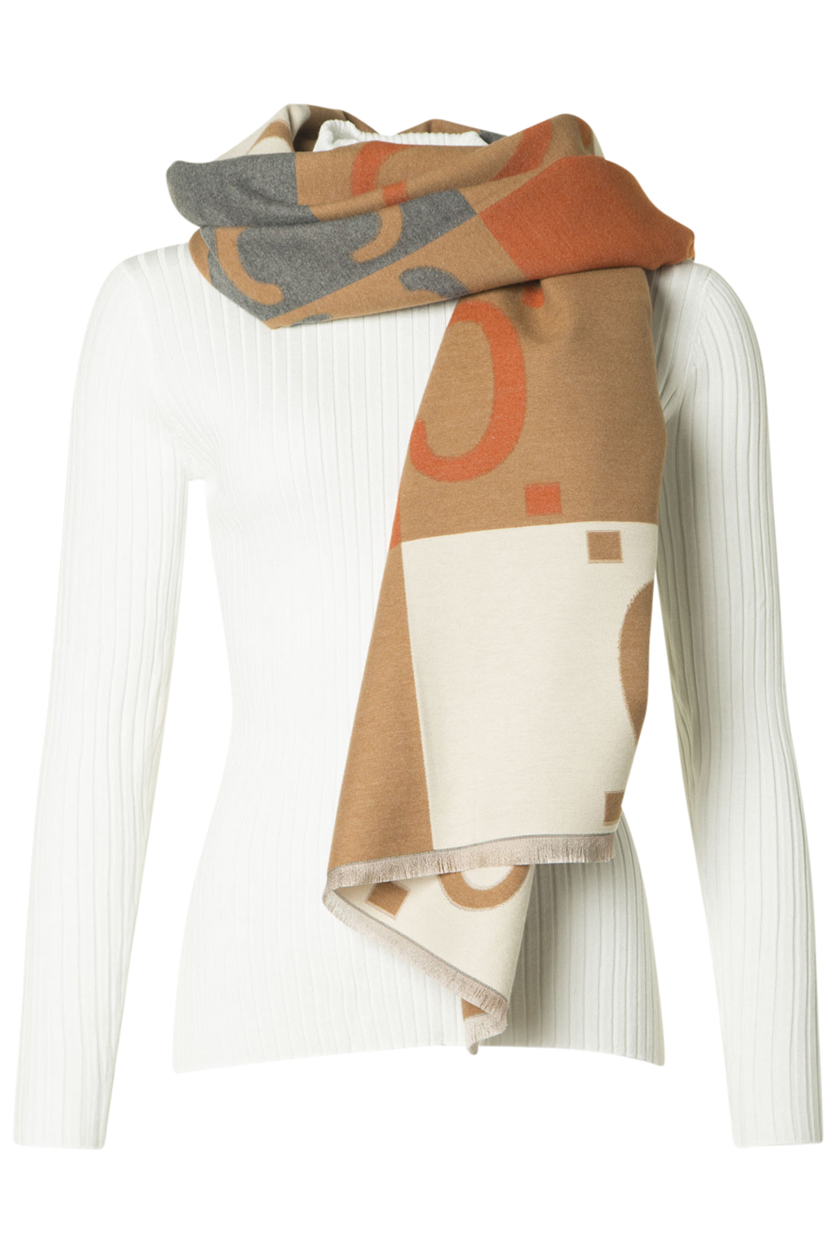 Clarina Sjal KUPFER CC Taupe/Brown