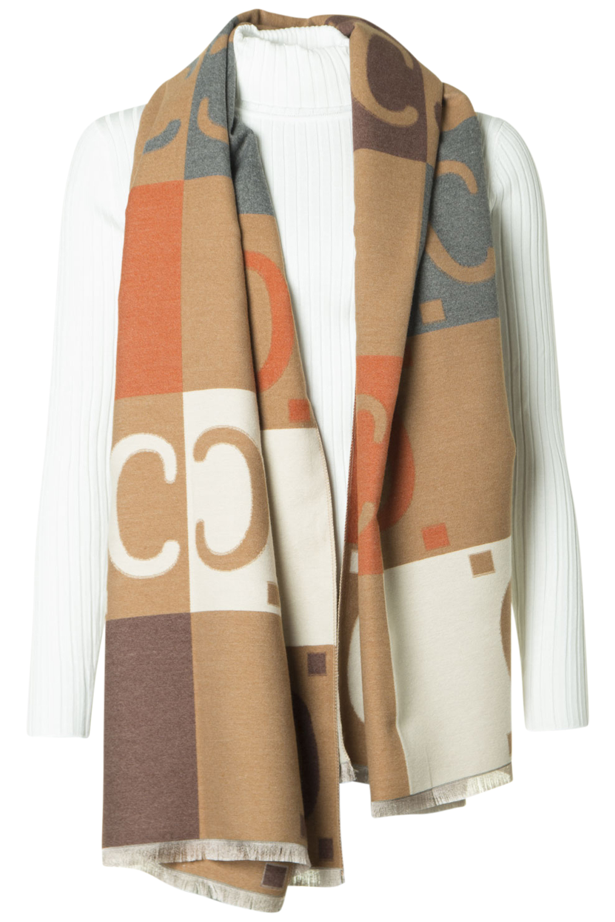 Clarina Sjal KUPFER CC Taupe/Brown