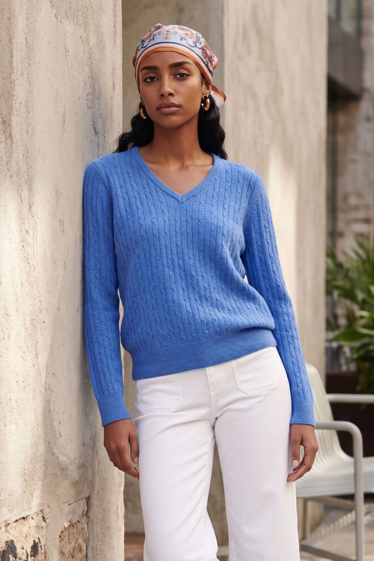 Micha Tröja Uzés 5413 Blue Melange