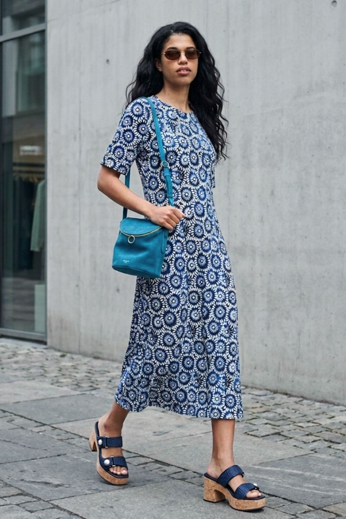 Micha Klänning Chantilly 45812 Blue Print