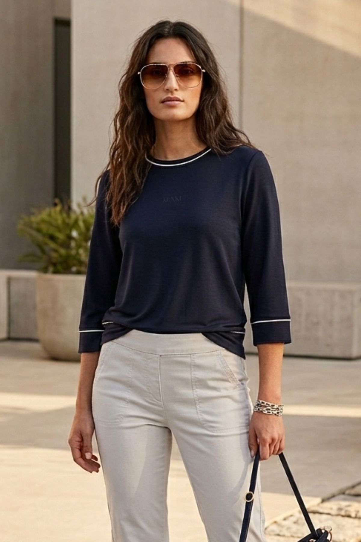 Micha Tröja Malakoff 40212 Navy/sand