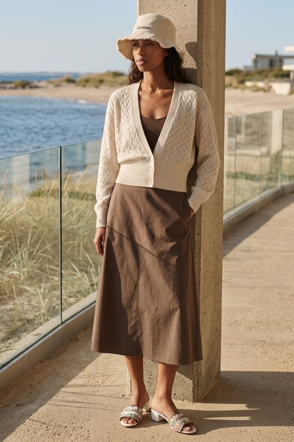Micha Linne Cardigan Izola 2760 Oatmeal - Bild 3