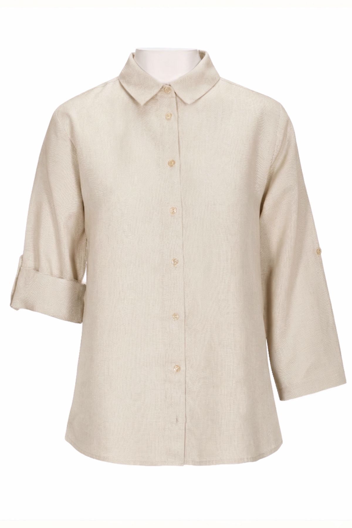 Clarina Linne Skjorta FJELLA V26 sand