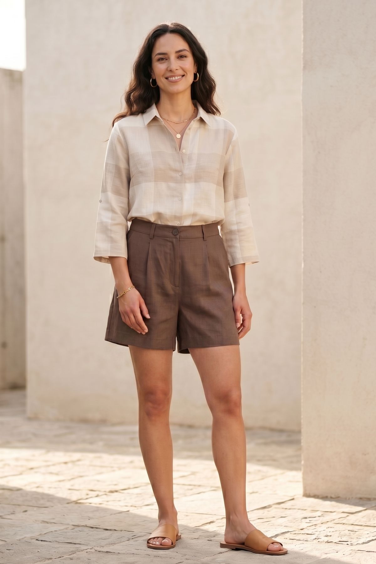 InLinea Linne Shorts Jonna 741 Hazelnut