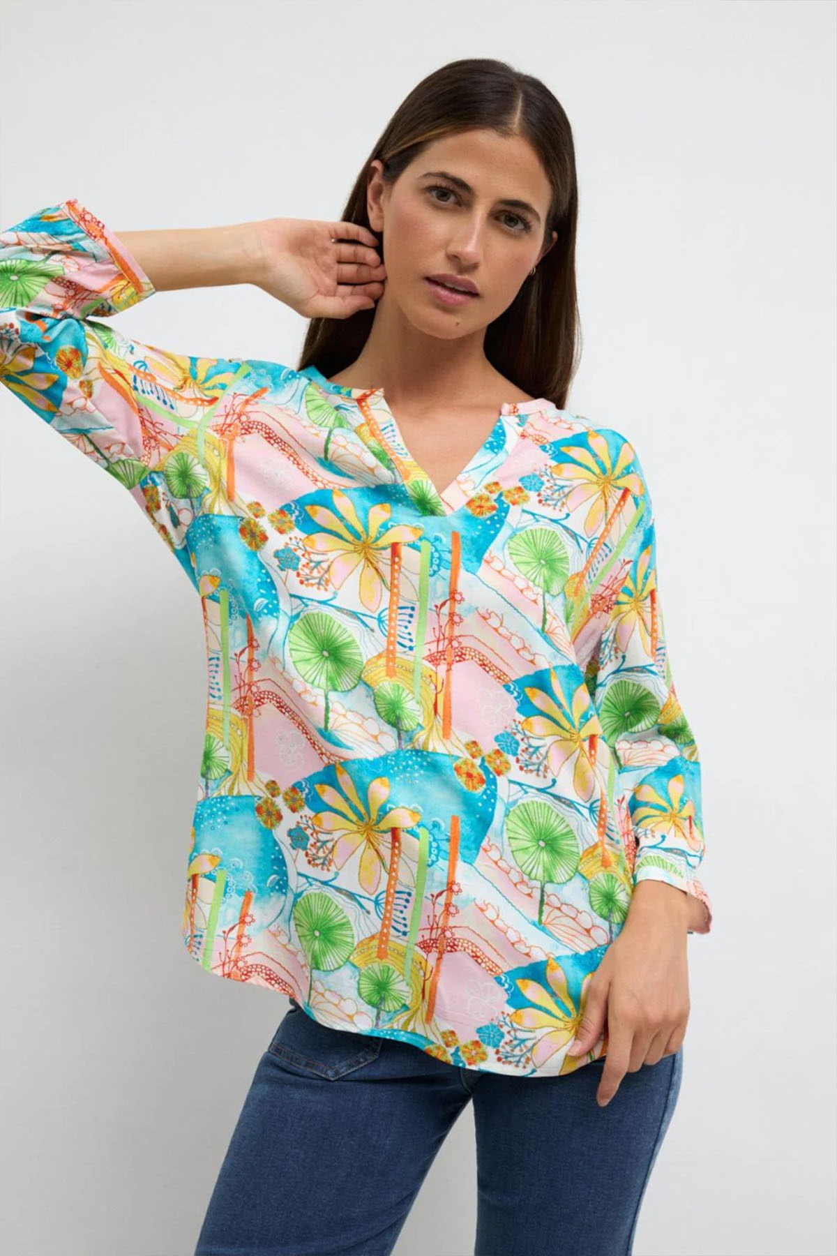 Tinta Blus Cris Turquoise