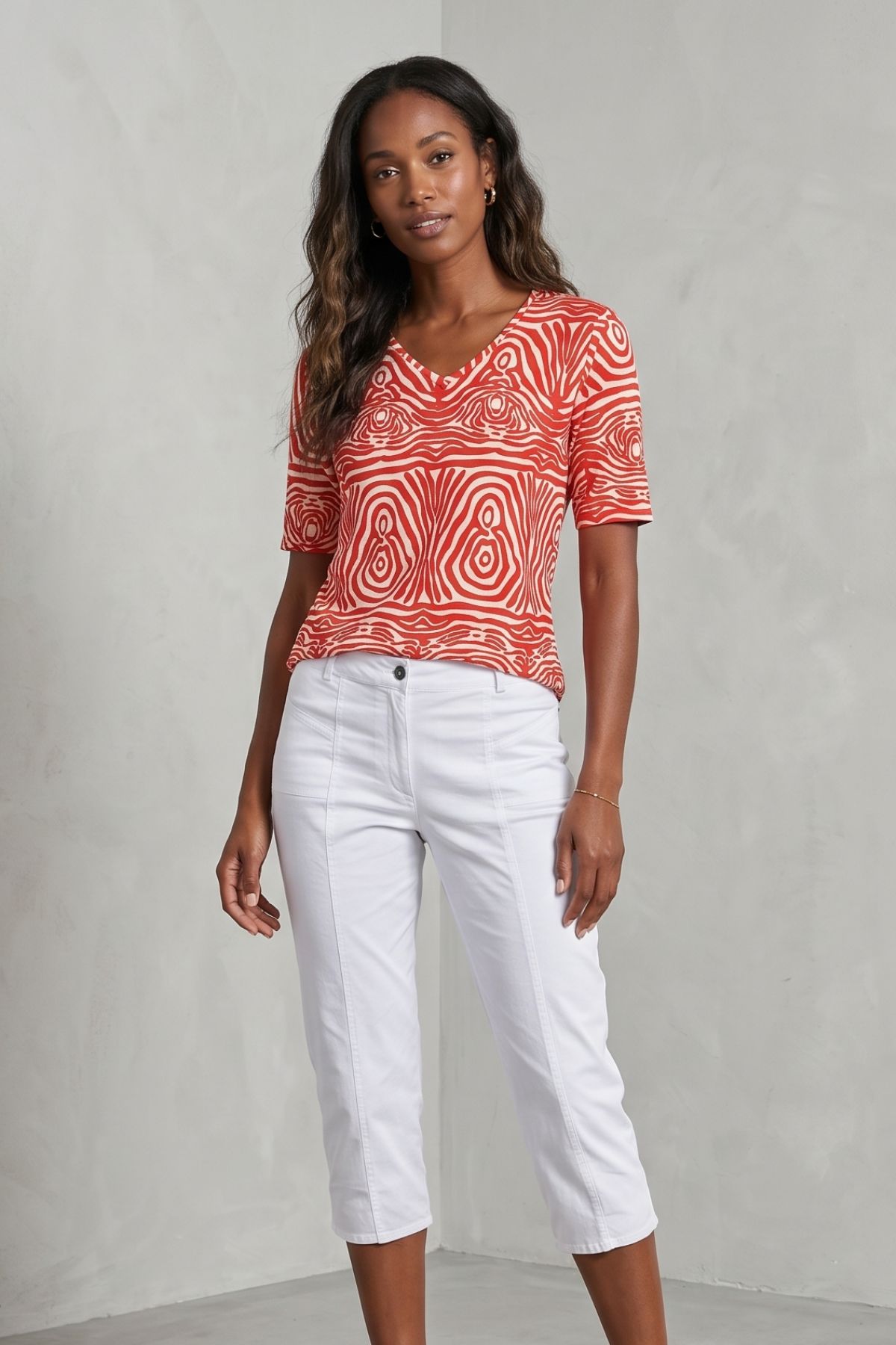 Micha Capri Byxor Cogolin 1 Bright white - Bild 4