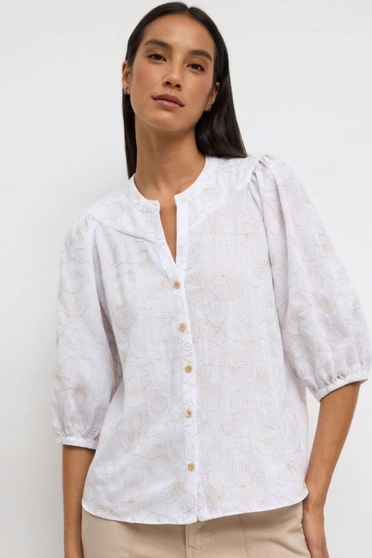 Tinta Blus Ariella White