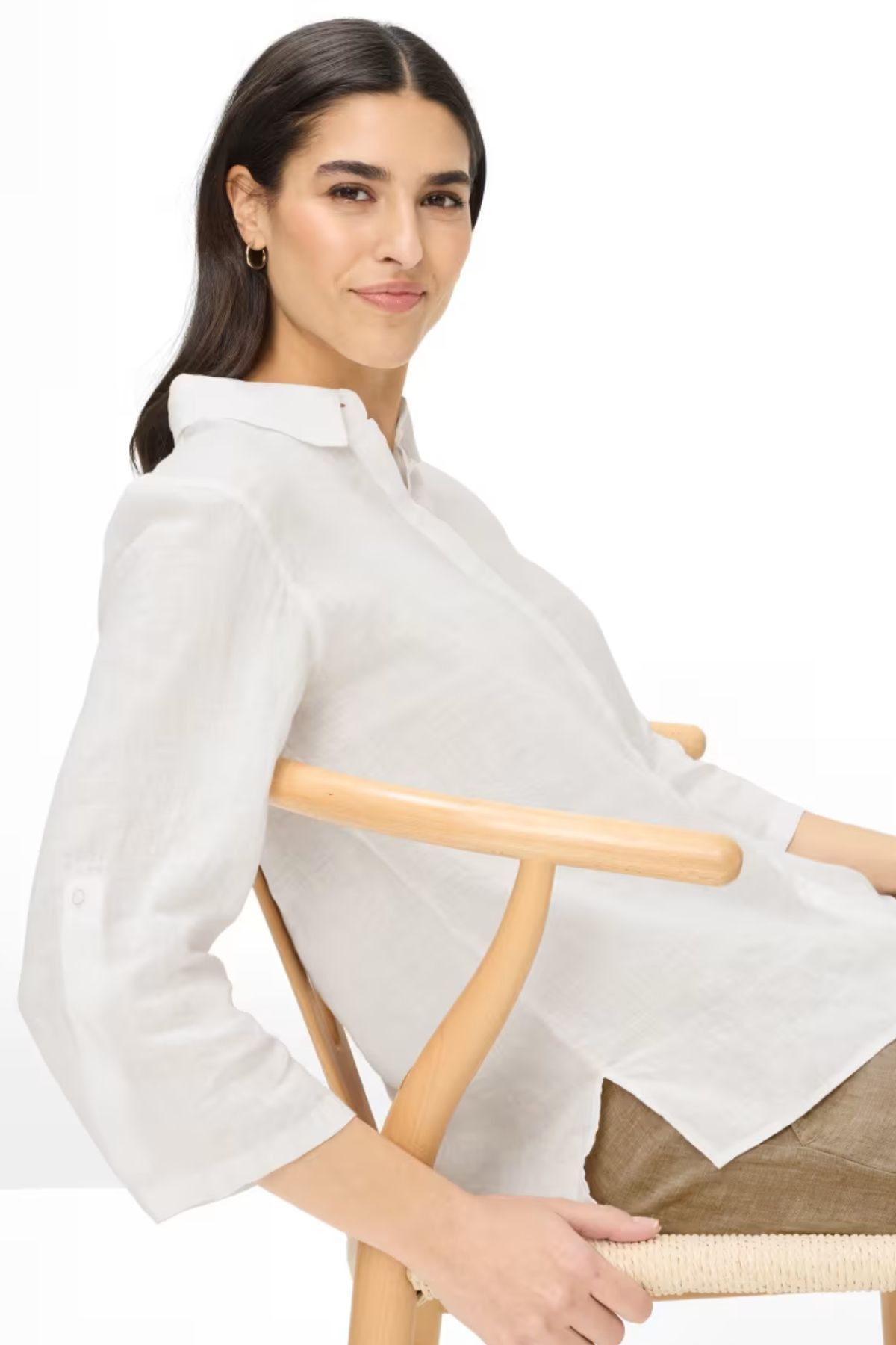 Brax Vicki Linne Skjorta Lia 99 White - Bild 4