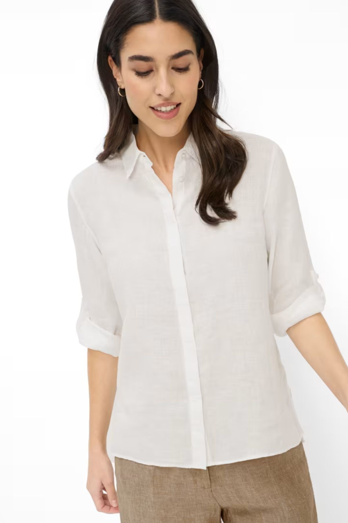 Brax Vicki Linne Skjorta Lia 99 White