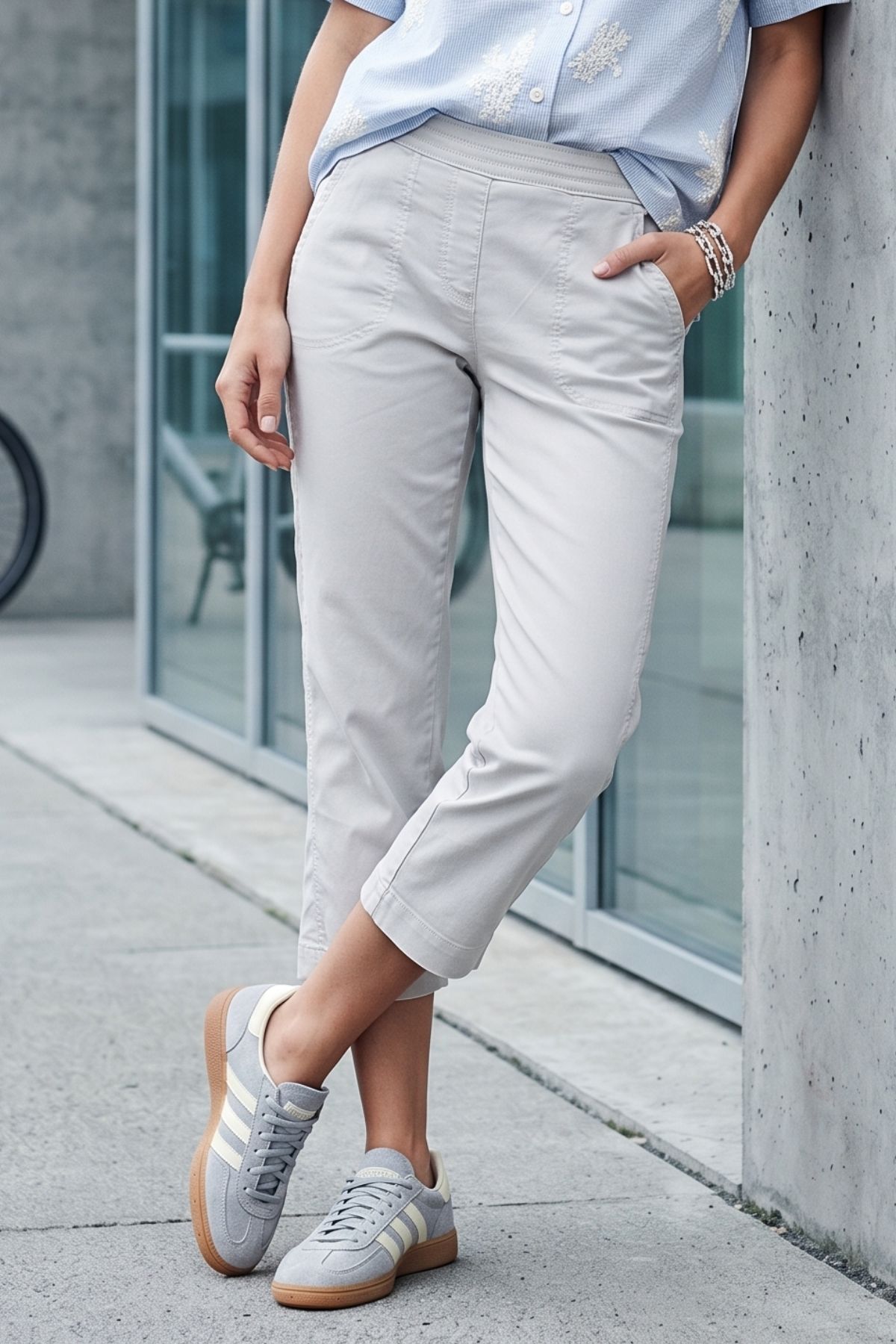 Sue Jogpants 3/4 - 829 Light Grey