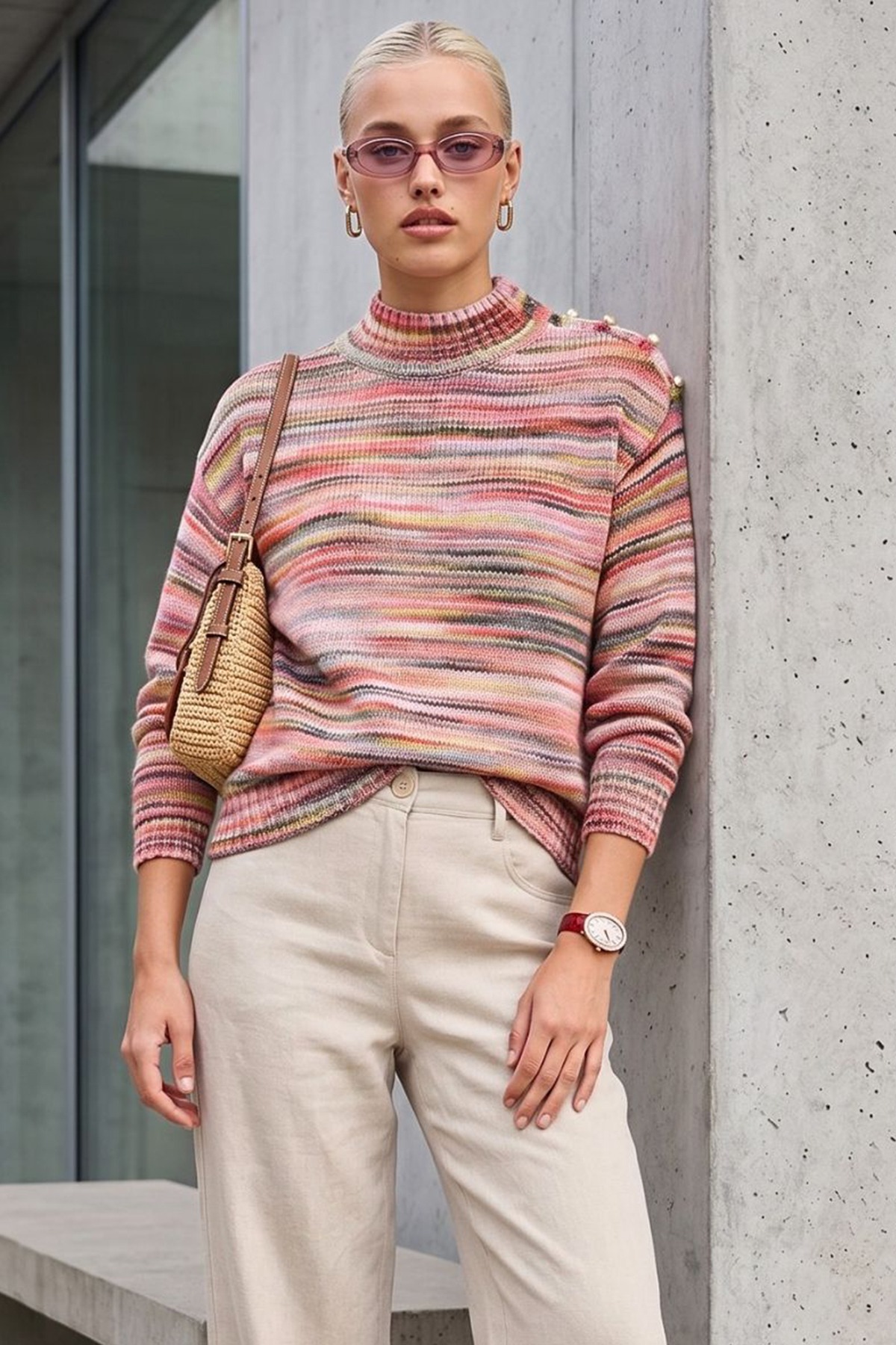 Micha Tröja Honfleur 56025 Red Multi