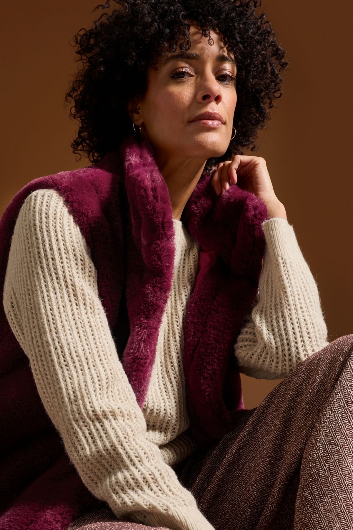 Bianca FauxFurVest TABEA 385 Red - Bild 5