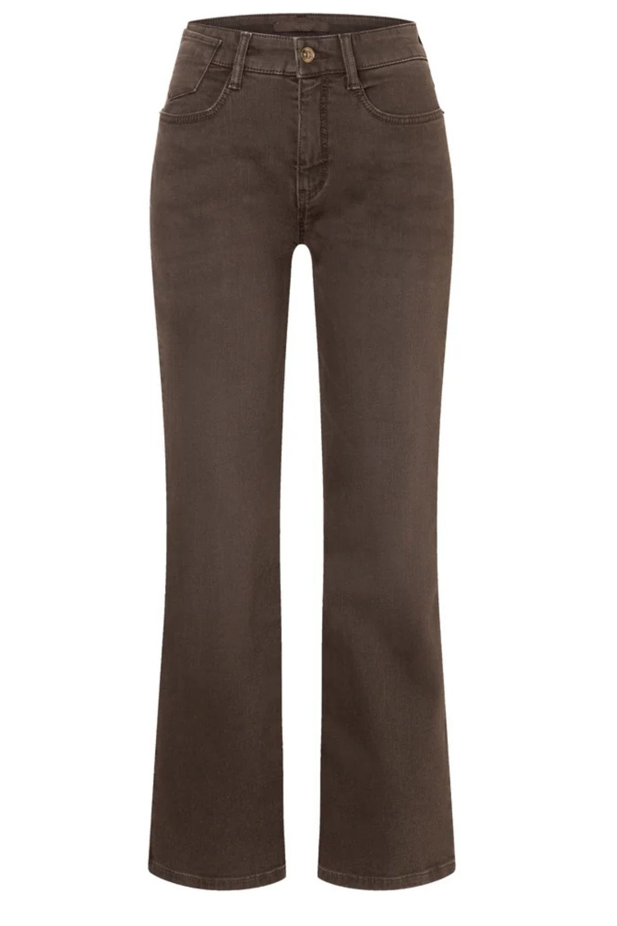 Laura Flared Fit D701 Brown Stone Washed