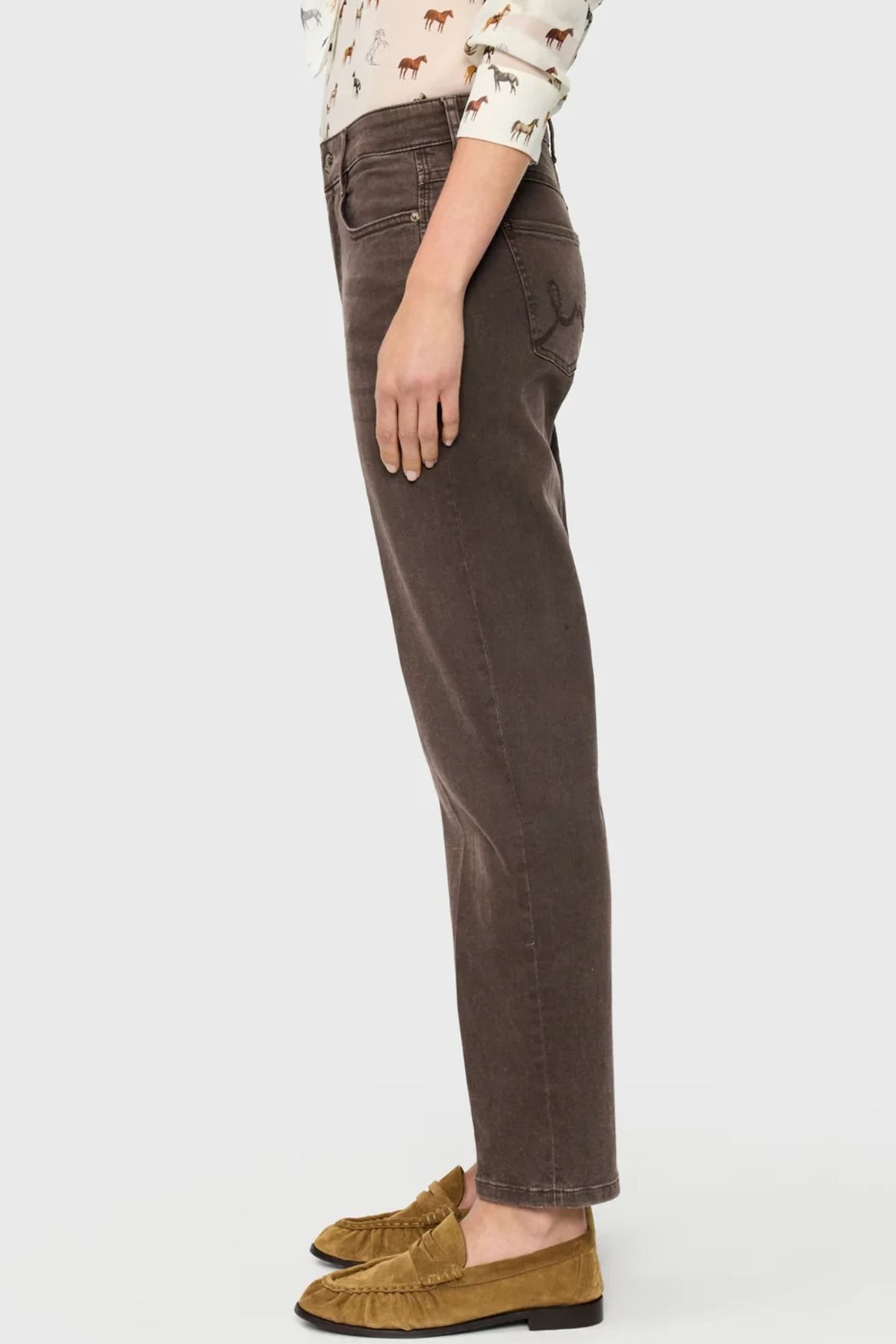 Laura Flared Fit D701 Brown Stone Washed - Bild 3