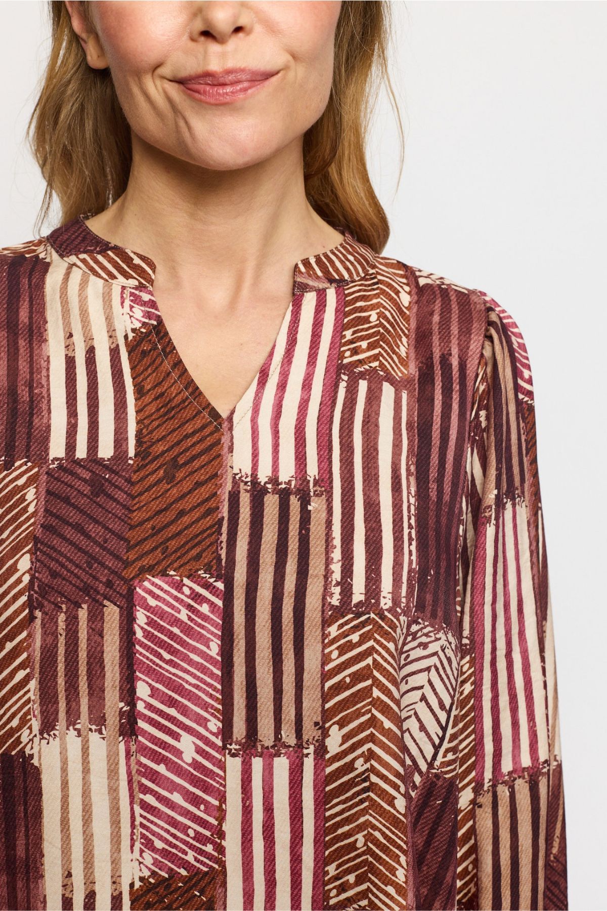 2Biz Blus ESMARA - Wine Stripe - Bild 4