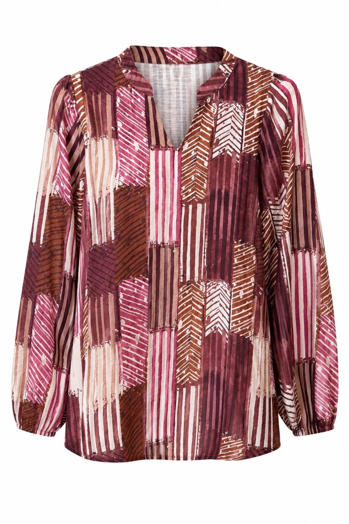 2Biz Blus ESMARA - Wine Stripe - Bild 5