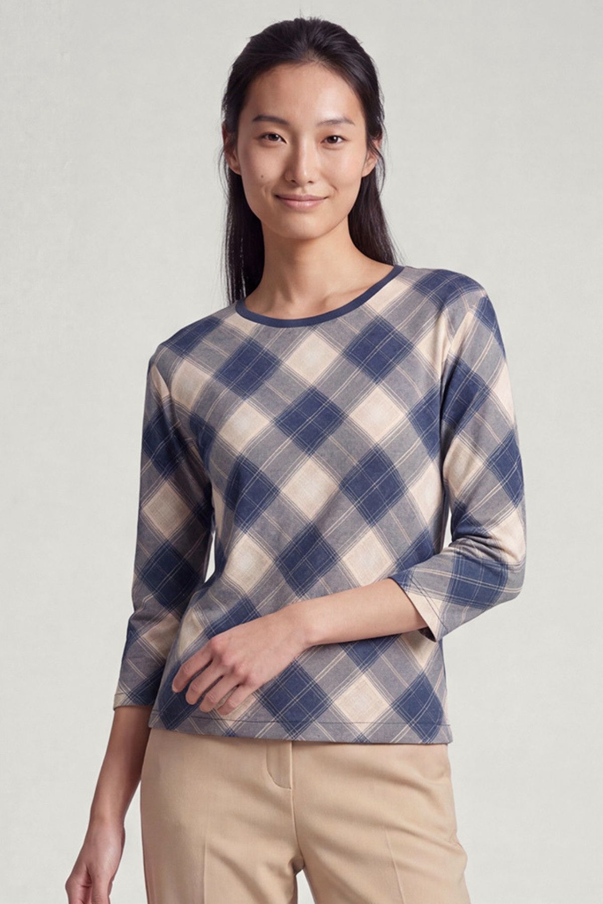 Rabe Topp Highland- 7639 Navy Check