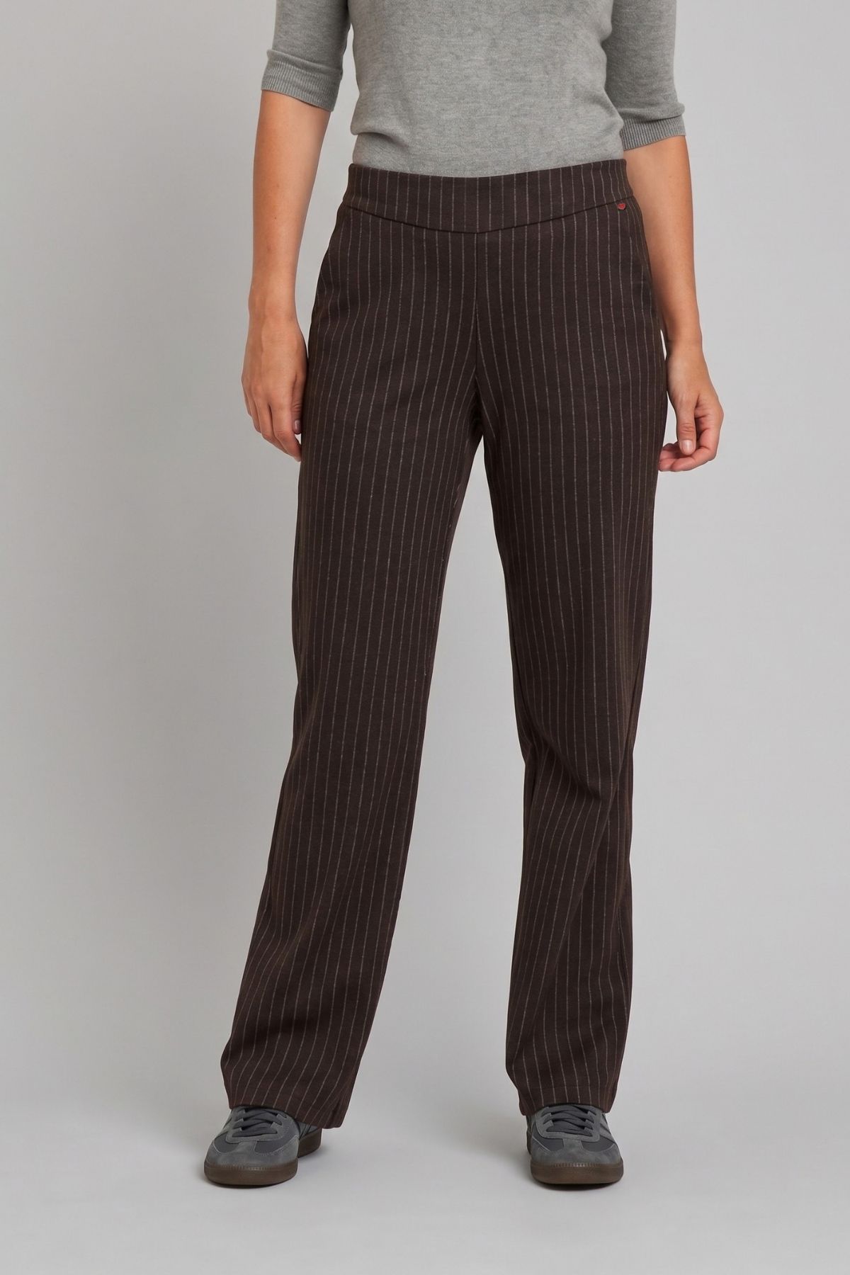 Toni Scarlet Wide Leg Stripe Kaffee